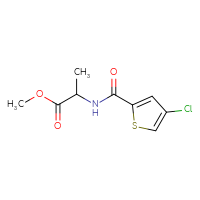 Chemical structure of methyl 2-[(4-chlorothiophen-2-yl)formamido]propanoate - CSSB00039031072