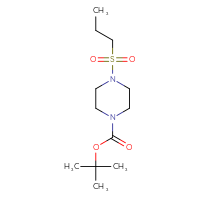 Chemical structure of tert-butyl 4-(propane-1-sulfonyl)piperazine-1-carboxylate - CSSB00011468023