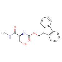 Chemical structure of (9H-fluoren-9-yl)methyl N-[(1S)-2-hydroxy-1-(methylcarbamoyl)ethyl]carbamate - CSSB21043422532