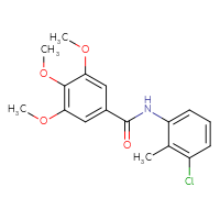 Chemical structure of N-(3-chloro-2-methylphenyl)-3,4,5-trimethoxybenzamide - CSSB00027990743
