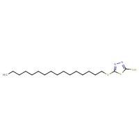 Chemical structure of 5-(hexadecylsulfanyl)-1,3,4-thiadiazole-2-thiol - CSSB00161153193