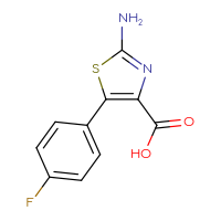 Chemical structure of 2-amino-5-(4-fluorophenyl)-1,3-thiazole-4-carboxylic acid - CSSB00010188811