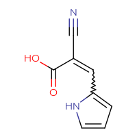 Chemical structure of 2-cyano-3-(1H-pyrrol-2-yl)prop-2-enoic acid - CSSB00116291299
