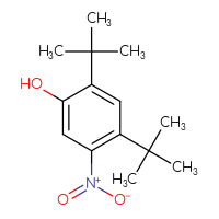 Chemical structure of 2,4-di-tert-butyl-5-nitrophenol - CSSB00020623112