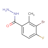 Chemical structure of 3-bromo-4-fluoro-2-methylbenzohydrazide - CSSB00015906252