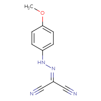 Chemical structure of 1-cyano-N-(4-methoxyphenyl)methanecarbohydrazonoyl cyanide - CSSB00000007647