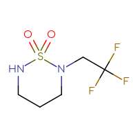 Chemical structure of 2-(2,2,2-trifluoroethyl)-1λ⁶,2,6-thiadiazinane-1,1-dione - CSMB00154601948