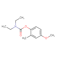 Chemical structure of 4-methoxy-2-methylphenyl N,N-diethylcarbamate - CSSB21322998911