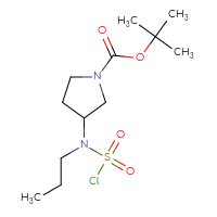 Chemical structure of tert-butyl 3-[(chlorosulfonyl)(propyl)amino]pyrrolidine-1-carboxylate - CSSB00154451602