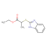 Chemical structure of ethyl 2-(1H-1,3-benzodiazol-2-ylsulfanyl)propanoate - CSSB00005563063
