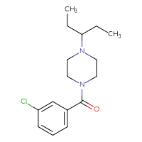 Chemical structure of 1-(3-chlorobenzoyl)-4-(pentan-3-yl)piperazine - CSSB00121601471