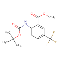 Chemical structure of methyl 2-{[(tert-butoxy)carbonyl]amino}-5-(trifluoromethyl)benzoate - CSSB00010201778