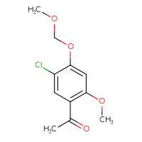Chemical structure of 1-[5-chloro-2-methoxy-4-(methoxymethoxy)phenyl]ethan-1-one - CSSB14927374505