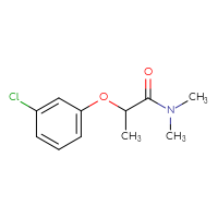 Chemical structure of 2-(3-chlorophenoxy)-N,N-dimethylpropanamide - CSSB00000159499