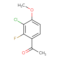 Chemical structure of 1-(3-chloro-2-fluoro-4-methoxyphenyl)ethan-1-one - CSSB00015813105