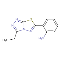 Chemical structure of 2-{3-ethyl-[1,2,4]triazolo[3,4-b][1,3,4]thiadiazol-6-yl}aniline - CSSB00000490169