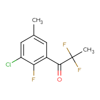 Chemical structure of 1-(3-chloro-2-fluoro-5-methylphenyl)-2,2-difluoropropan-1-one - CSSB20637094886