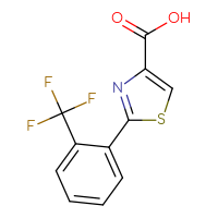 Chemical structure of 2-[2-(trifluoromethyl)phenyl]-1,3-thiazole-4-carboxylic acid - CSSB00000677136