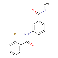Chemical structure of 3-(2-fluorobenzamido)-N-methylbenzamide - CSSB00020584894