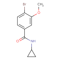 Chemical structure of 4-bromo-N-cyclopropyl-3-methoxybenzamide - CSSB00010239579