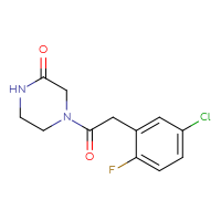 Chemical structure of 4-[2-(5-chloro-2-fluorophenyl)acetyl]piperazin-2-one - CSSB06475819610