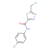 Chemical structure of 5-(chloromethyl)-N-(4-chlorophenyl)-1,3,4-thiadiazole-2-carboxamide - CSSB00000734849