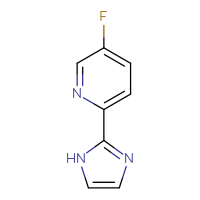 Chemical structure of 5-fluoro-2-(1H-imidazol-2-yl)pyridine - CSSB00012000904