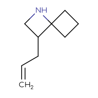 Chemical structure of 3-(prop-2-en-1-yl)-1-azaspiro[3.3]heptane - CSSB03552507771