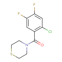 Chemical structure of 4-(2-chloro-4,5-difluorobenzoyl)thiomorpholine - CSSB00026311013