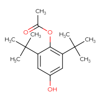 Chemical structure of 2,6-di-tert-butyl-4-hydroxyphenyl acetate - CSSB00102422674