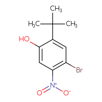 Chemical structure of 4-bromo-2-tert-butyl-5-nitrophenol - CSSB00010993114