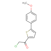 Chemical structure of 2-chloro-1-[5-(4-methoxyphenyl)thiophen-2-yl]ethan-1-one - CSSB00133254961
