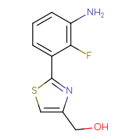 Chemical structure of [2-(3-amino-2-fluorophenyl)-1,3-thiazol-4-yl]methanol - CSSB06588940705