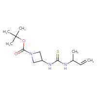 Chemical structure of tert-butyl 3-{[(but-3-en-2-yl)carbamothioyl]amino}azetidine-1-carboxylate - CSSB01643491361