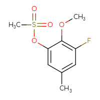 Chemical structure of 3-fluoro-2-methoxy-5-methylphenyl methanesulfonate - CSSB20575518605