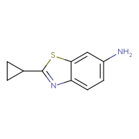 Chemical structure of 2-cyclopropyl-1,3-benzothiazol-6-amine - CSSB00000747378
