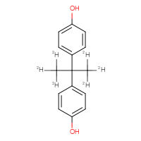 Chemical structure of 4-[2-(4-hydroxyphenyl)(1,1,1,3,3,3-²H₆)propan-2-yl]phenol - CSSB00020661458