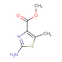 Chemical structure of methyl 2-amino-5-methyl-1,3-thiazole-4-carboxylate - CSSB00000702618
