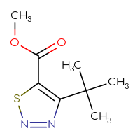Chemical structure of methyl 4-tert-butyl-1,2,3-thiadiazole-5-carboxylate - CSSB00012237446