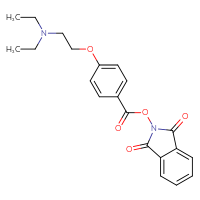 Chemical structure of 1,3-dioxo-2,3-dihydro-1H-isoindol-2-yl 4-[2-(diethylamino)ethoxy]benzoate - CSSB00116225139