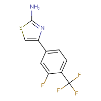 Chemical structure of 4-[3-fluoro-4-(trifluoromethyl)phenyl]-1,3-thiazol-2-amine - CSSB00102954940