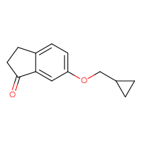 Chemical structure of 6-(cyclopropylmethoxy)-2,3-dihydro-1H-inden-1-one - CSSB00022101646