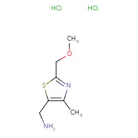 Chemical structure of 1-[2-(methoxymethyl)-4-methyl-1,3-thiazol-5-yl]methanamine dihydrochloride - CSSB00015187849