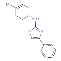 Chemical structure of N-[(1R)-4-methylcyclohex-3-en-1-yl]-4-phenyl-1,3-oxazol-2-amine - CSSB21495872116