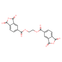 Chemical structure of 2-(1,3-dioxo-1,3-dihydro-2-benzofuran-5-carbonyloxy)ethyl 1,3-dioxo-1,3-dihydro-2-benzofuran-5-carboxylate - CSSB00016989948