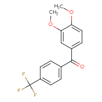 Chemical structure of (3,4-dimethoxyphenyl)[4-(trifluoromethyl)phenyl]methanone - CSSB00121579267