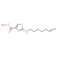 Chemical structure of methyl 2-[(hept-6-en-1-yl)amino]-1,3-oxazole-4-carboxylate - CSSB06748448646