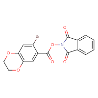 Chemical structure of 1,3-dioxo-2,3-dihydro-1H-isoindol-2-yl 7-bromo-2,3-dihydro-1,4-benzodioxine-6-carboxylate - CSSB17484213080