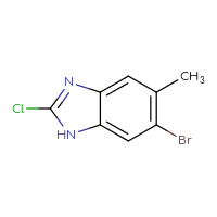 Chemical structure of 6-bromo-2-chloro-5-methyl-1H-1,3-benzodiazole - CSSB00010721078