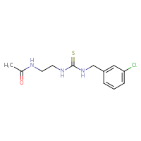 Chemical structure of N-[2-({[(3-chlorophenyl)methyl]carbamothioyl}amino)ethyl]acetamide - CSSB21432511057